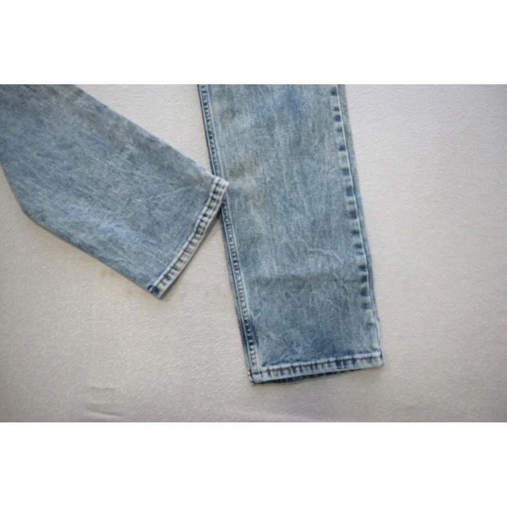 Levi's 511 Slim Jeans Mens 34x32 Light Blue Acid Wash Denim‎ Excellent